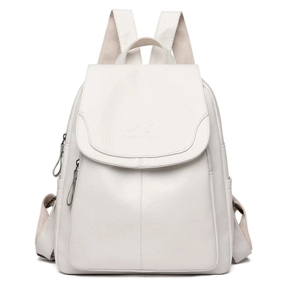 Phoebe | Secure Leather Backpack