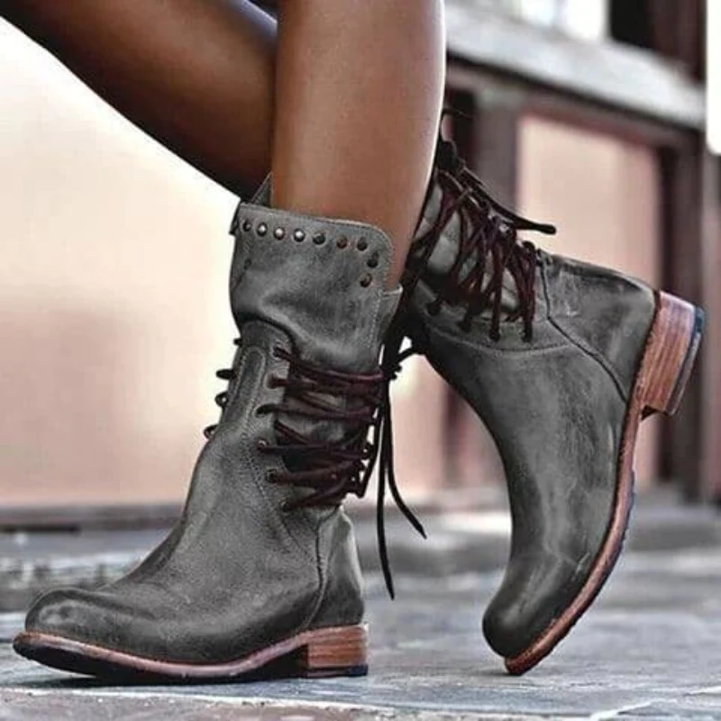 Maelis | Vintage Comfort Lace-Up Boots