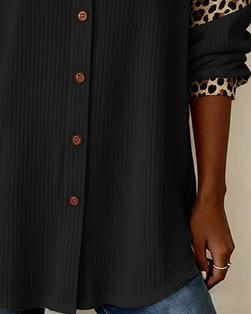 Rosie | Bold Leopard Print Button-Down Shirt