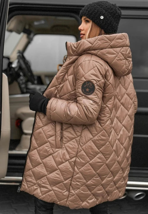 Amber | Elegant Quilted Down Jacket with Hood