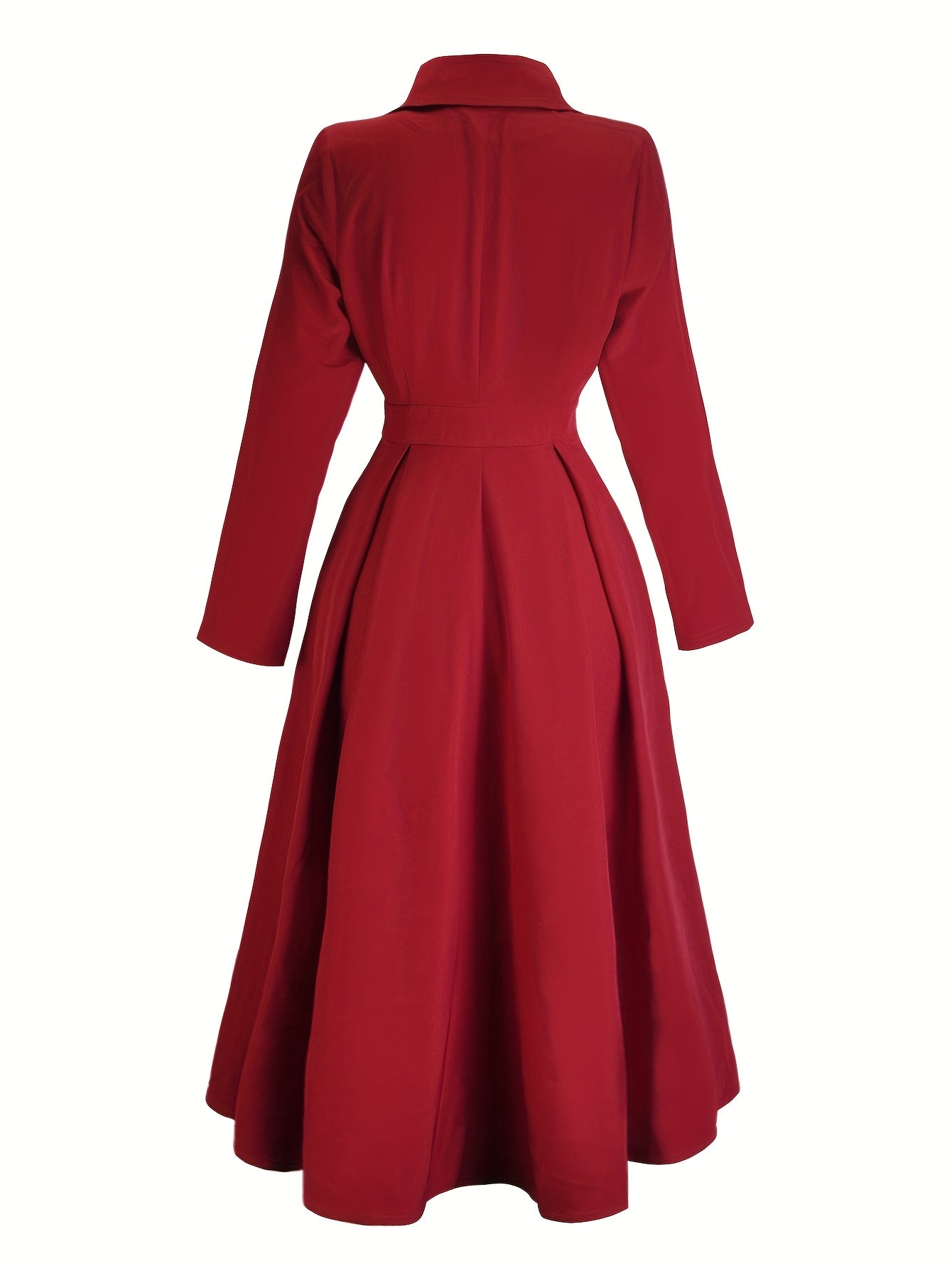 Rosalie Quinn | Buttoned Long-Sleeve Midi Dress