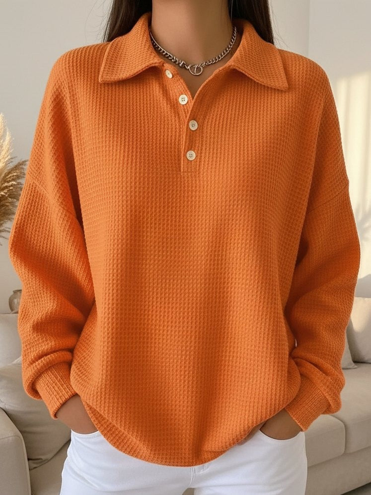 Megan | Soft Knit Polo Sweater