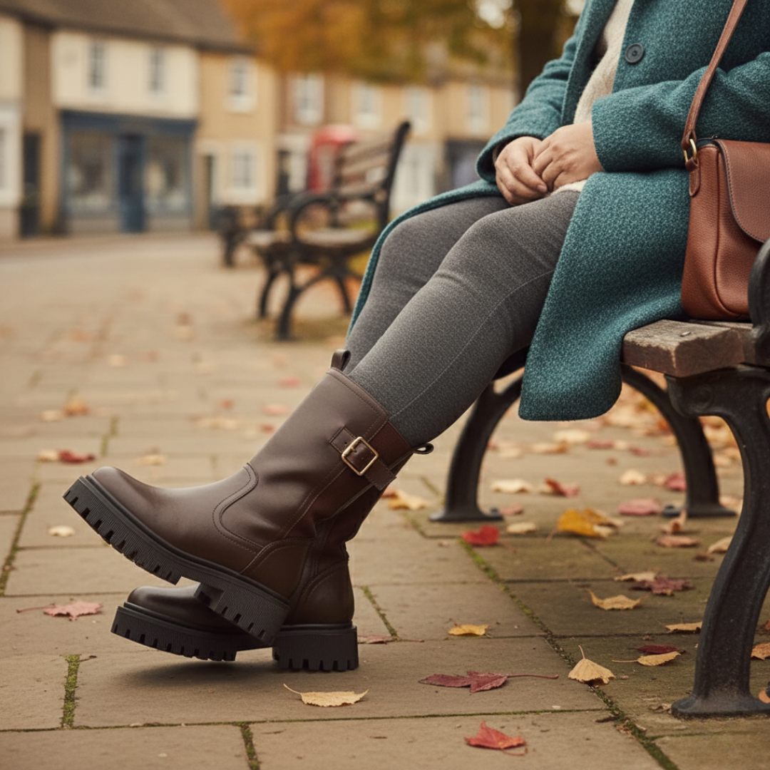 Helena | Buckle Chunky Ankle Boots
