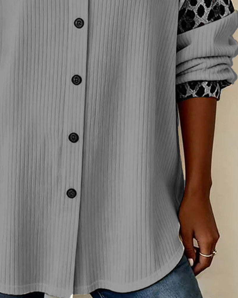 Rosie | Bold Leopard Print Button-Down Shirt