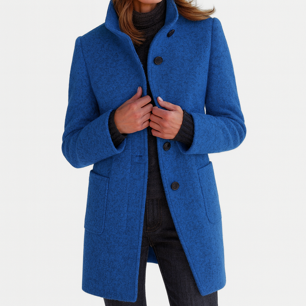 Isabella | High Collar Jacket in Wool Blend