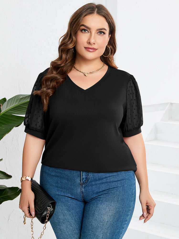 Dahlia | Sheer Sleeve Top