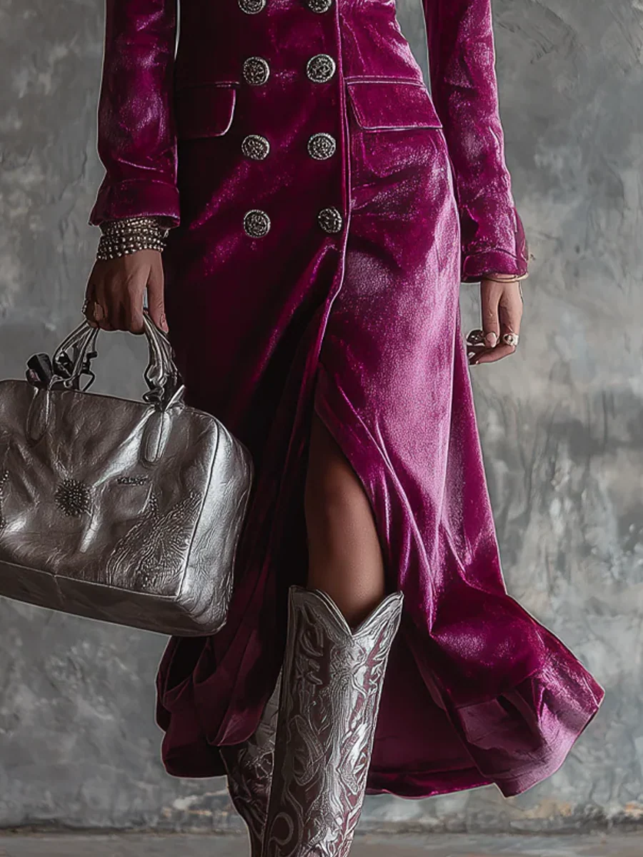 Stella | Velvet Blazer Maxi Dress