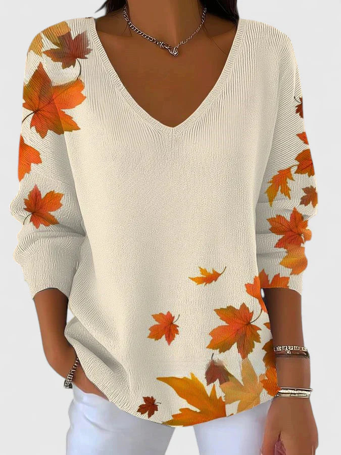 Vianne | Elegant V-Neck Sweater