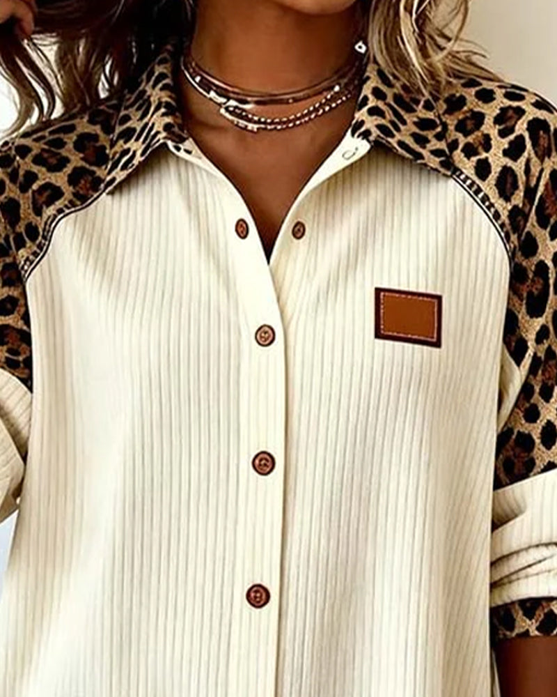 Rosie | Bold Leopard Print Button-Down Shirt