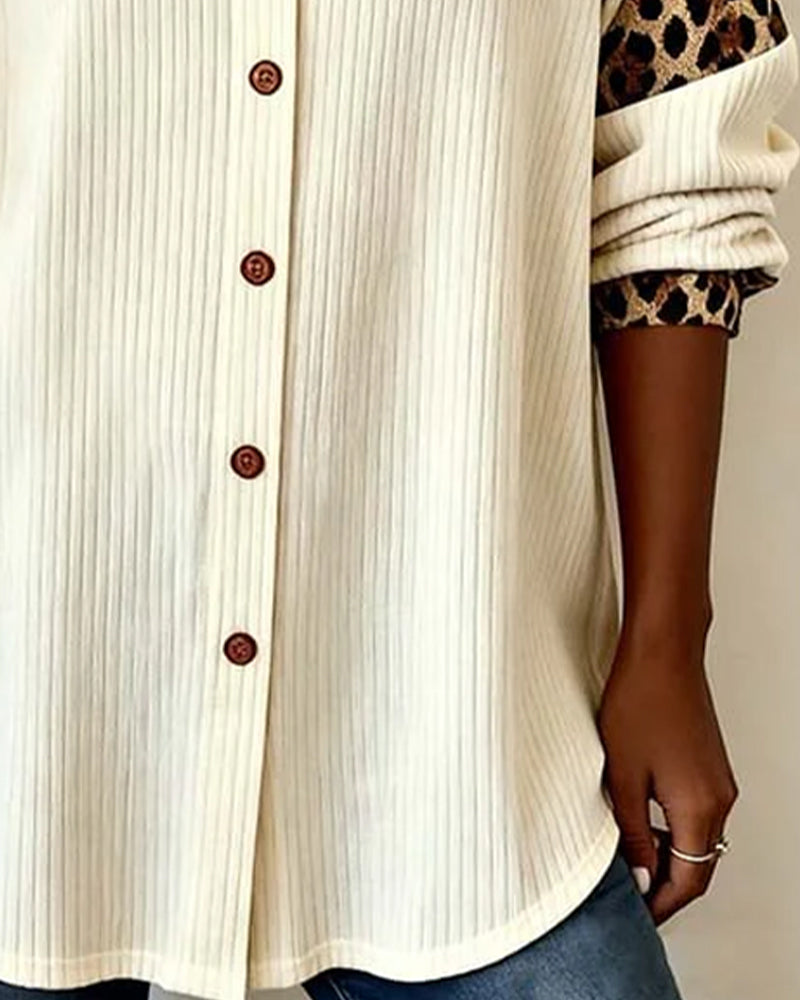 Rosie | Bold Leopard Print Button-Down Shirt