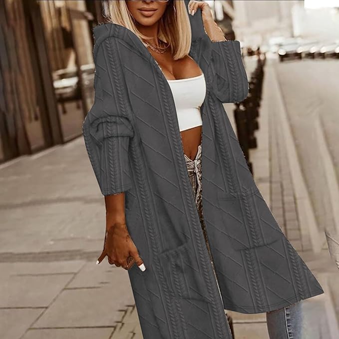 Fiorenne | Hooded Cable-Knit Cardigan