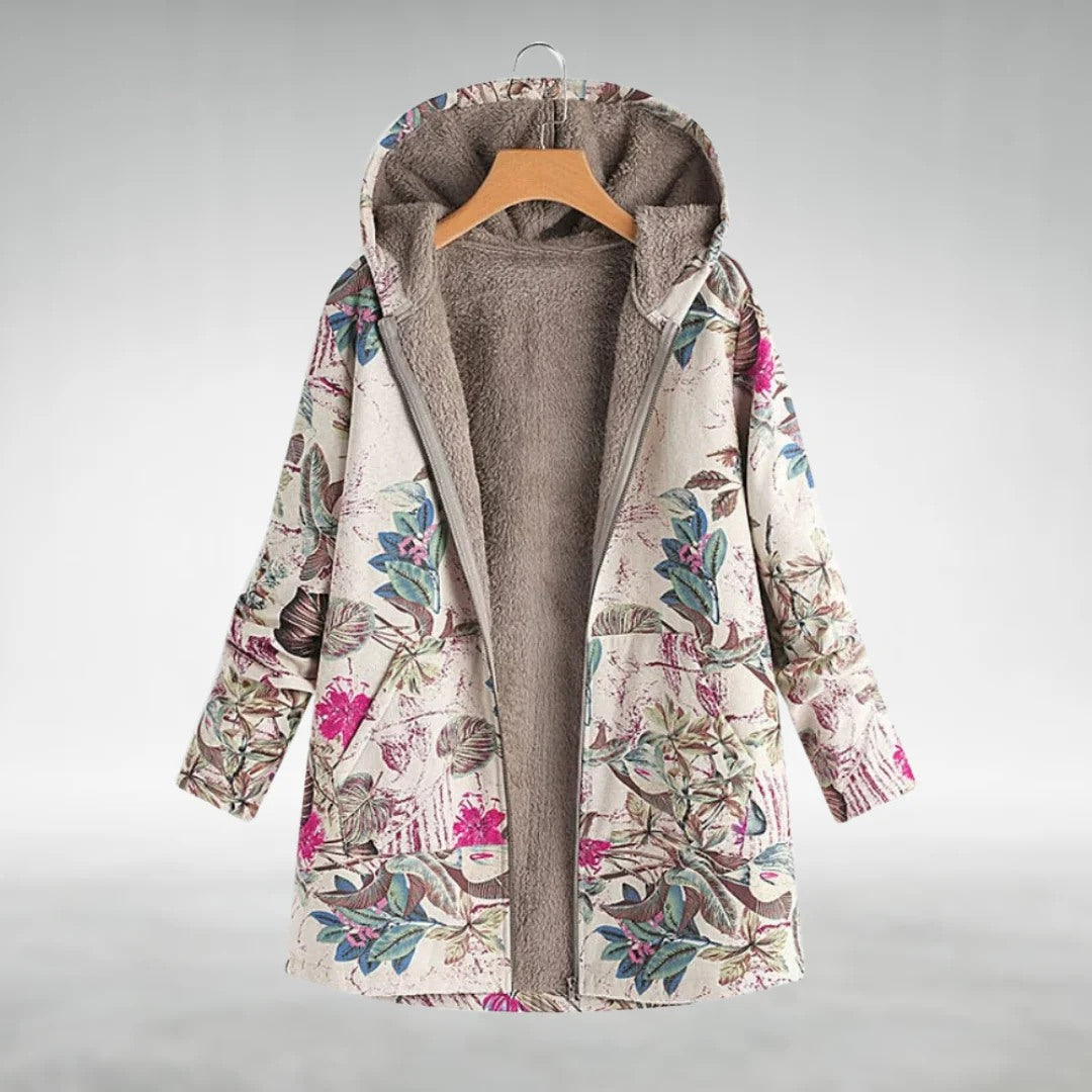 Ruby | Elegant Floral Fleece Jacket