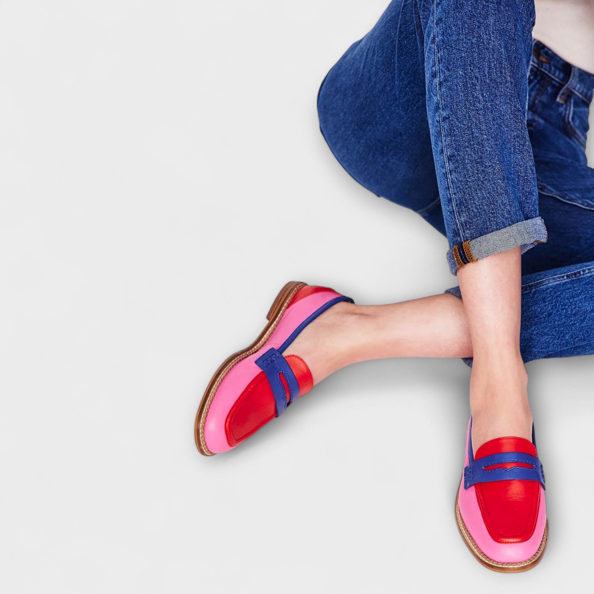 Vivian - Colorful Patchwork Loafers