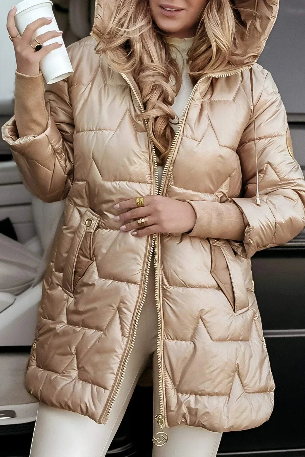 Laura | Long Puffer Coat with Cozy Oversized Hood